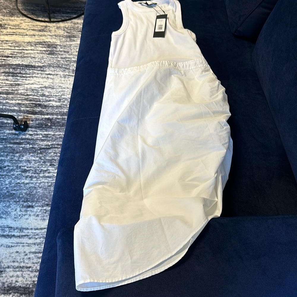 Veronica Beard White Asymmetrical Tank Dress